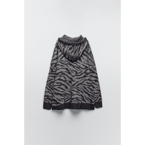NWT Zara ANIMAL JACQUARD WOOL AND ALPACA BLEND SWEATSHIRT - Picture 6 of 7
